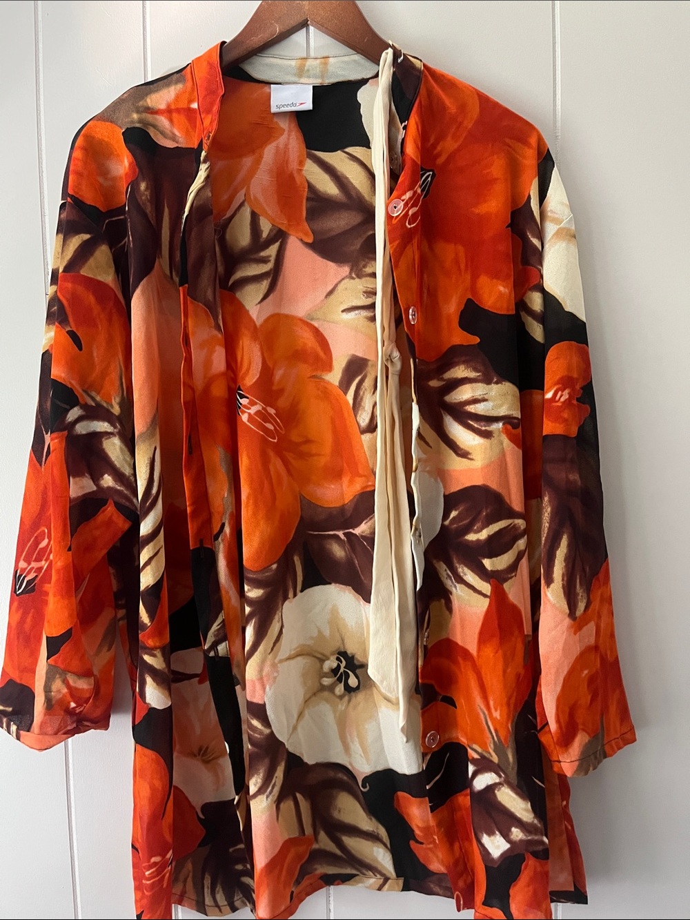Speedo Orange Floral Lightweight Cover-Up